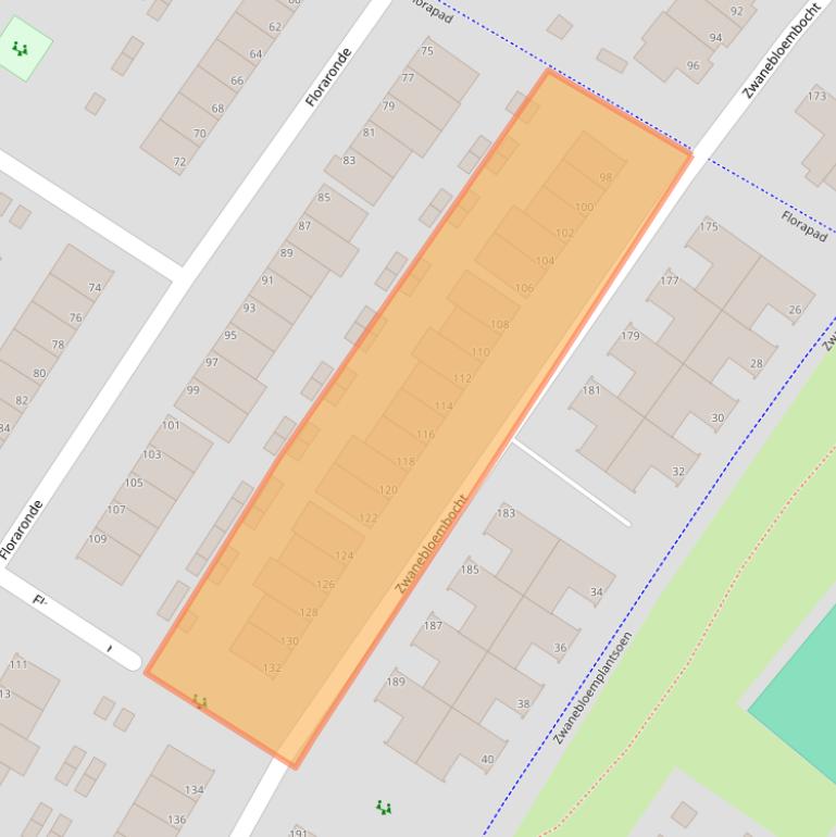 Kaart van postcodegebied 1991GA.