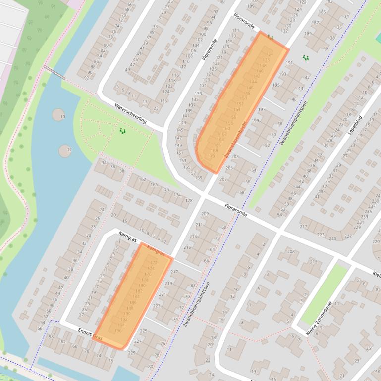 Kaart van postcodegebied 1991GB.