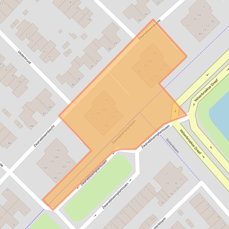 Kaart van postcodegebied 1991GG.