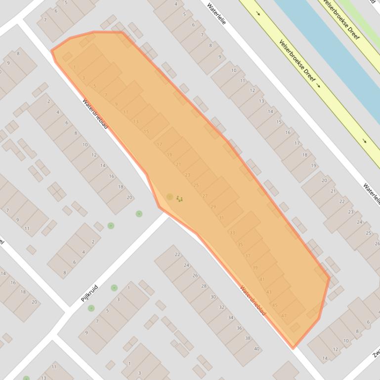 Kaart van postcodegebied 1991GM.