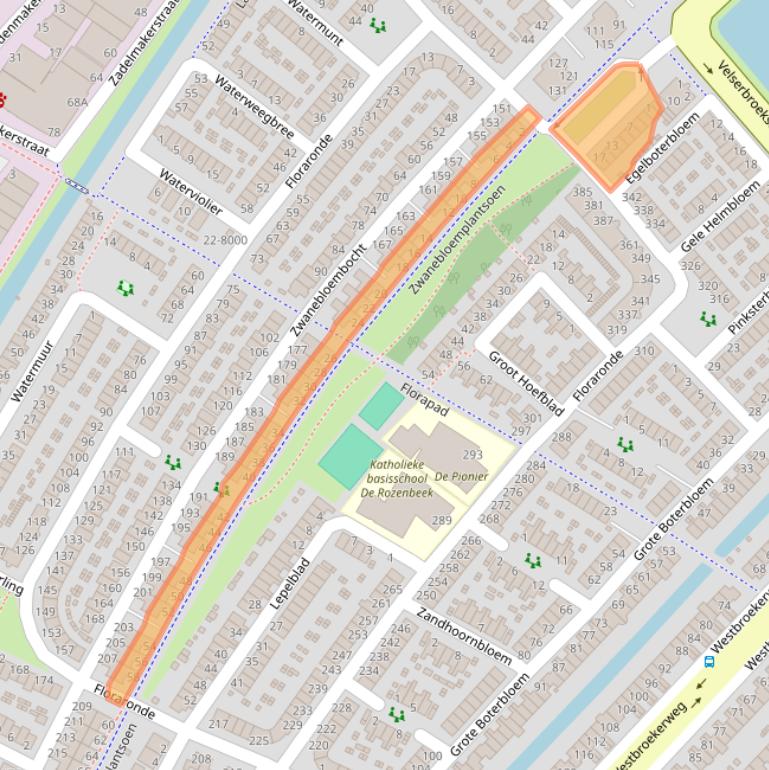 Kaart van postcodegebied 1991HE.