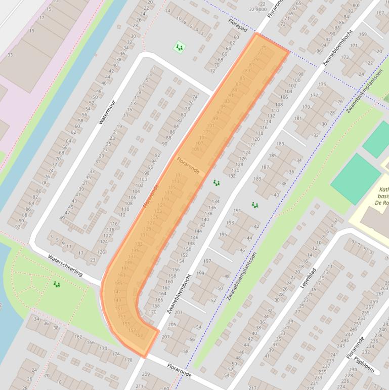 Kaart van postcodegebied 1991HM.