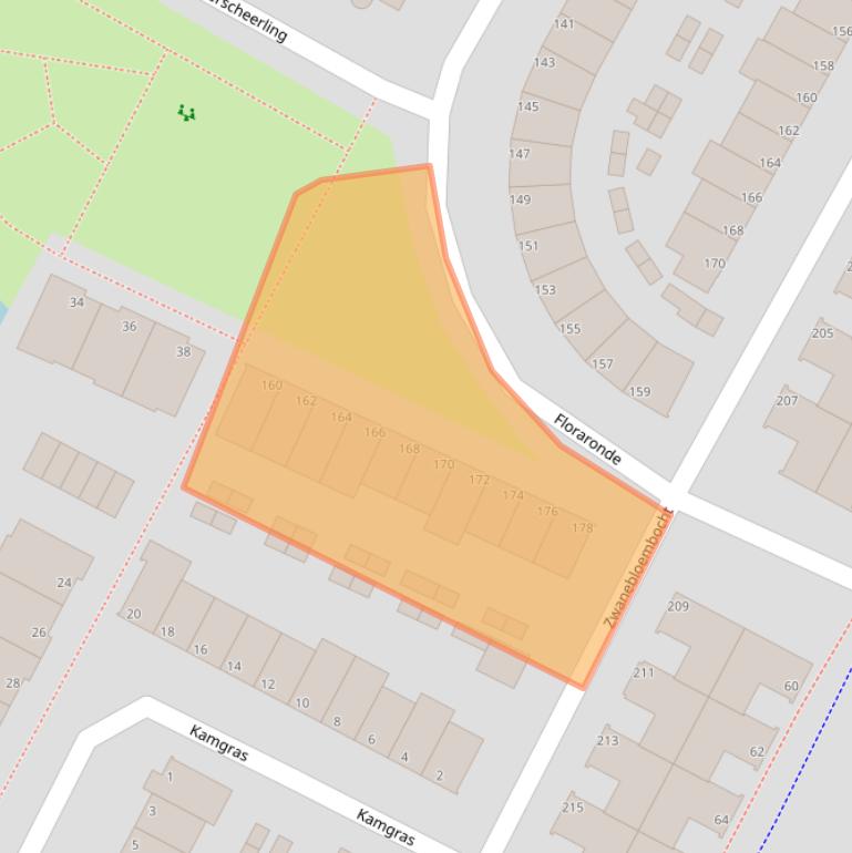 Kaart van postcodegebied 1991HX.