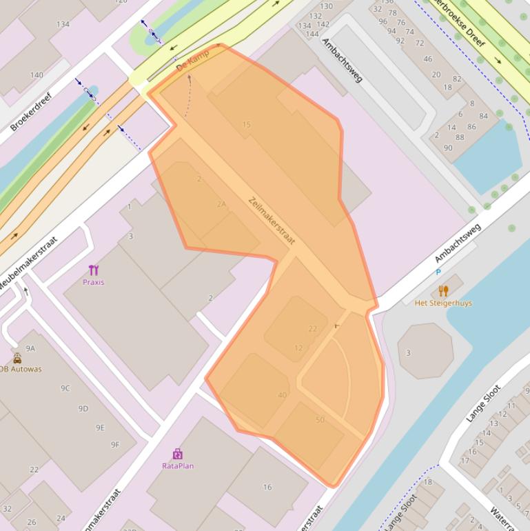 Kaart van postcodegebied 1991JC.