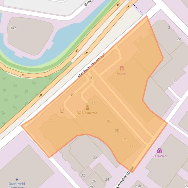 Kaart van postcodegebied 1991JD.