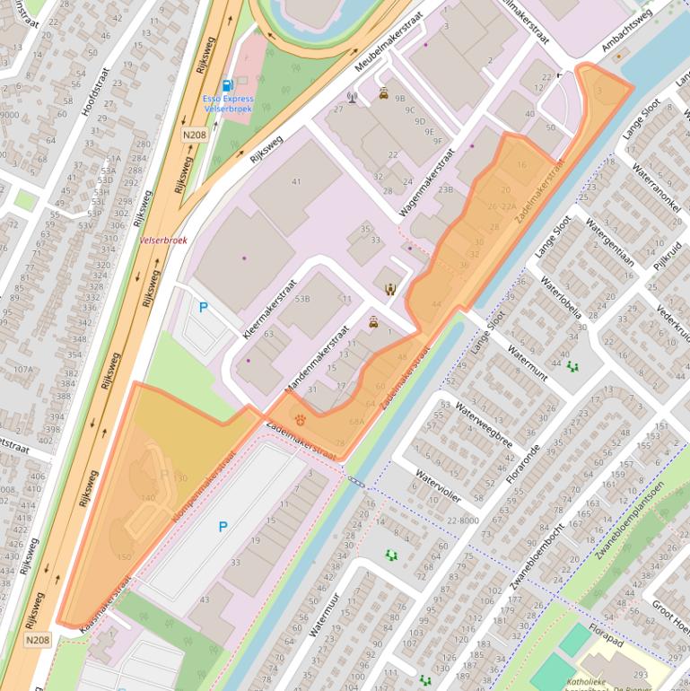 Kaart van postcodegebied 1991JE.