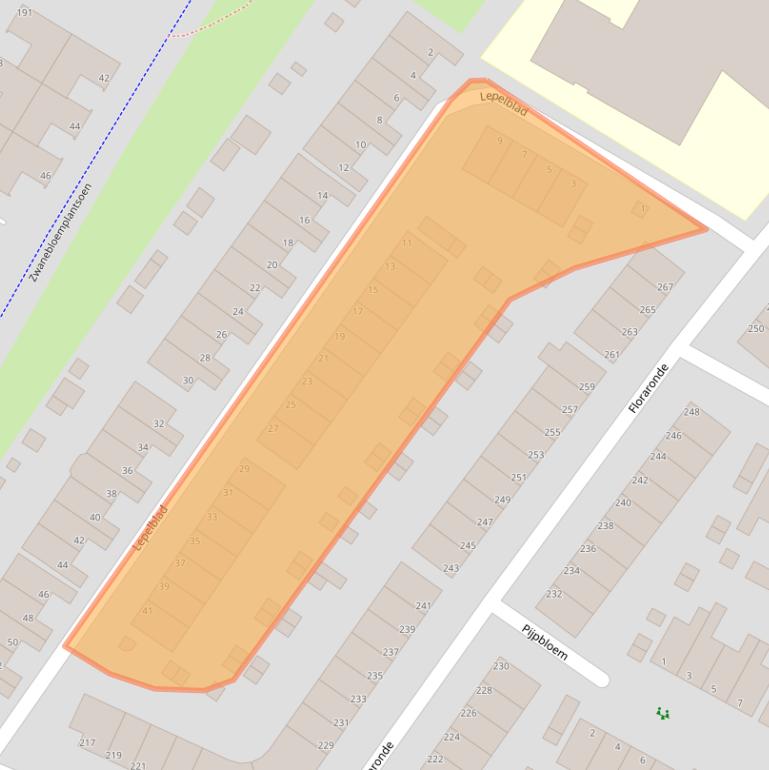 Kaart van postcodegebied 1991KK.