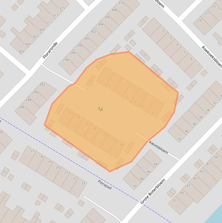Kaart van postcodegebied 1991KS.