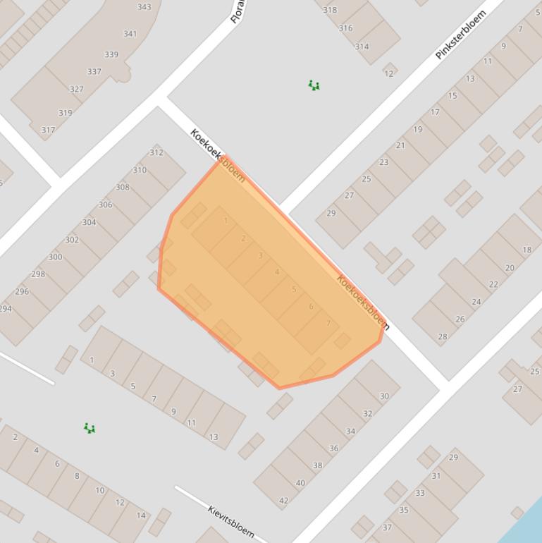 Kaart van postcodegebied 1991KT.