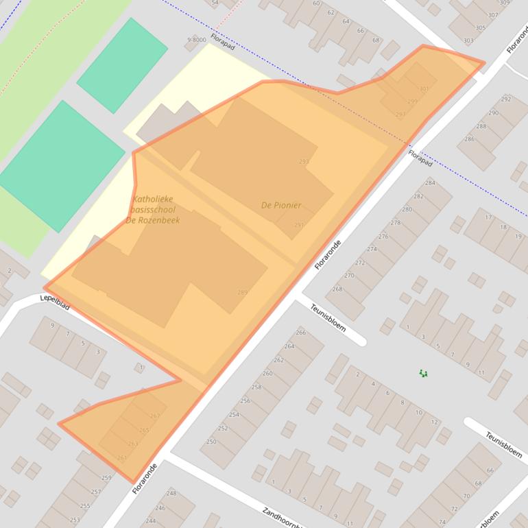Kaart van postcodegebied 1991LB.