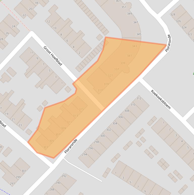 Kaart van postcodegebied 1991LC.