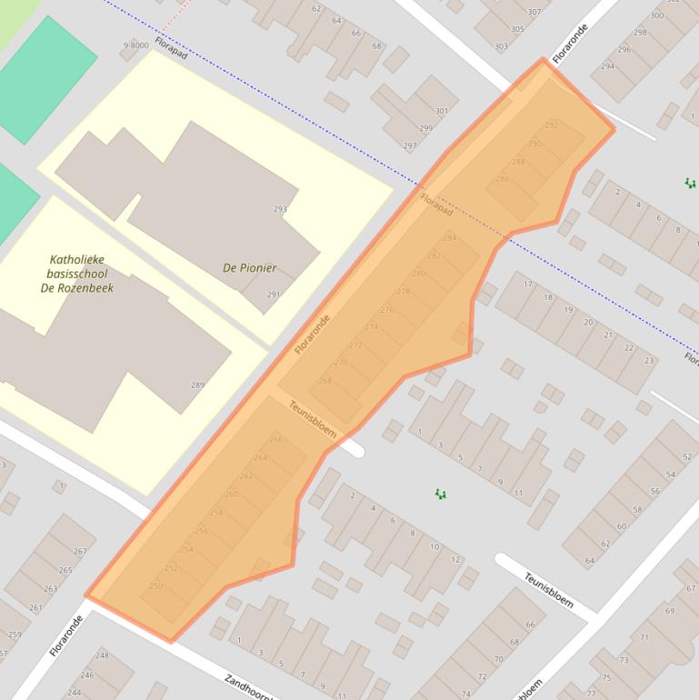 Kaart van postcodegebied 1991LG.