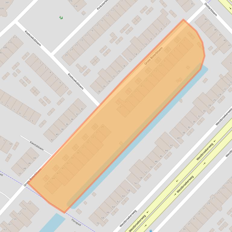 Kaart van postcodegebied 1991LJ.