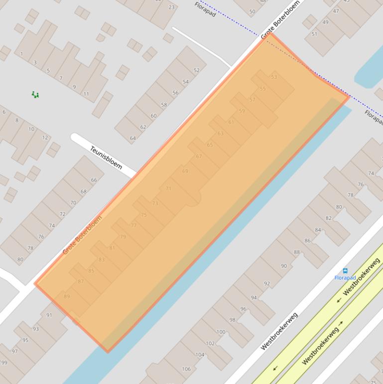 Kaart van postcodegebied 1991LK.