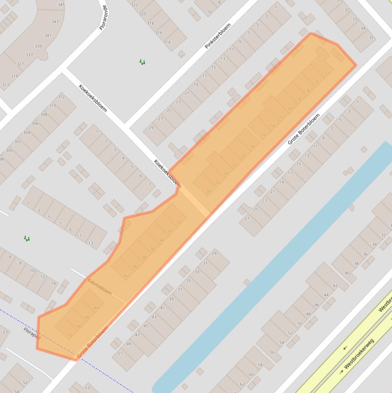 Kaart van postcodegebied 1991LM.