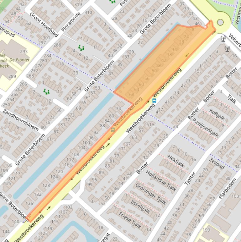 Kaart van postcodegebied 1991LR.