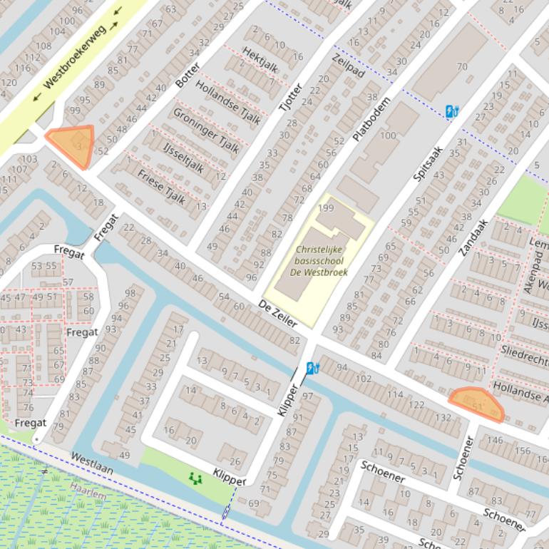 Kaart van postcodegebied 1991MG.