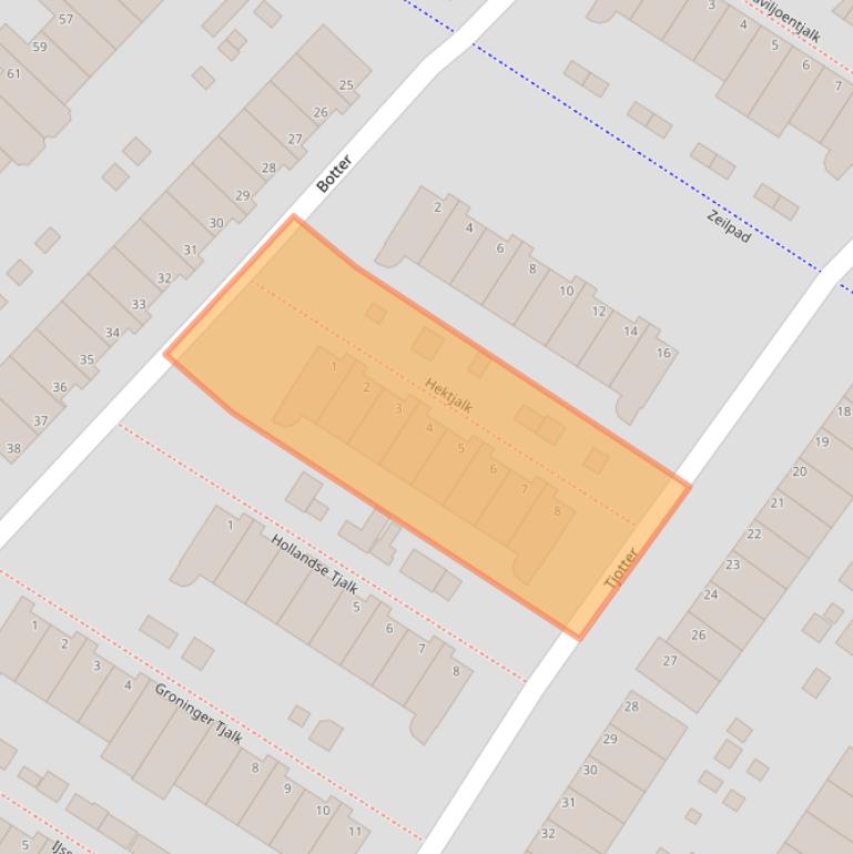 Kaart van postcodegebied 1991MS.