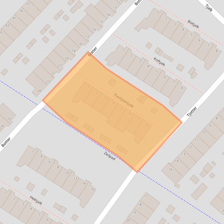 Kaart van postcodegebied 1991MX.