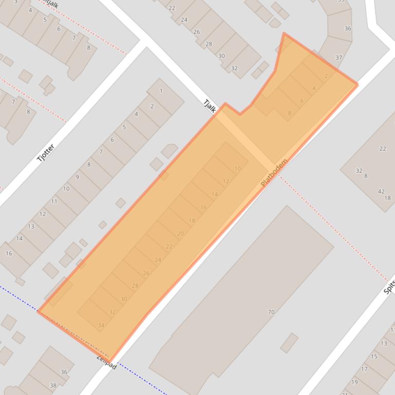 Kaart van postcodegebied 1991NG.