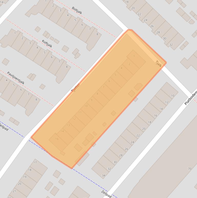 Kaart van postcodegebied 1991NH.