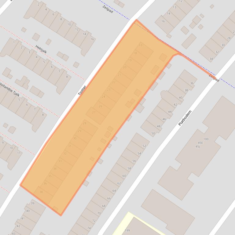 Kaart van postcodegebied 1991NJ.