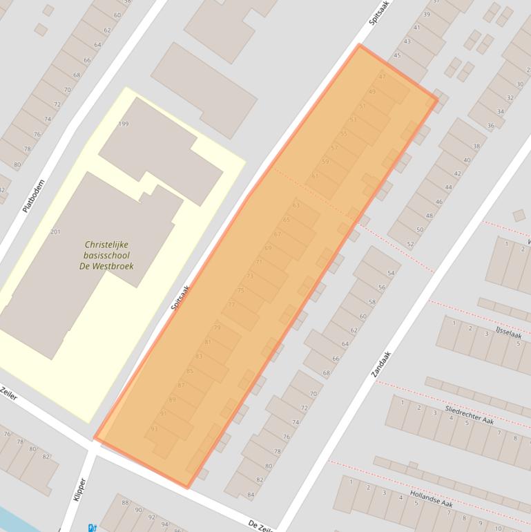 Kaart van postcodegebied 1991NR.