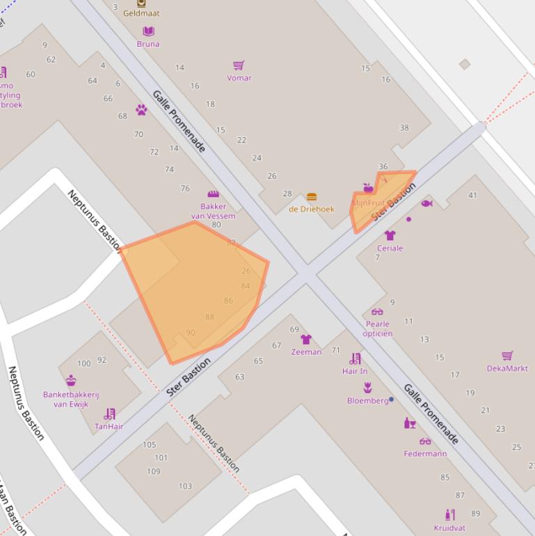 Kaart van postcodegebied 1991PN.