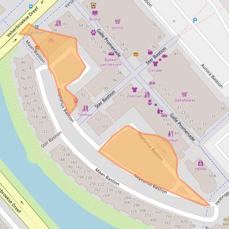 Kaart van postcodegebied 1991PS.