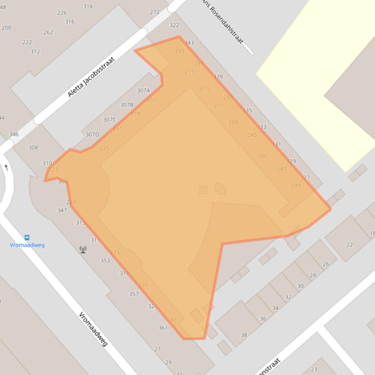 Kaart van postcodegebied 1991PT.