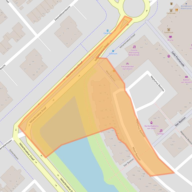Kaart van postcodegebied 1991RA.