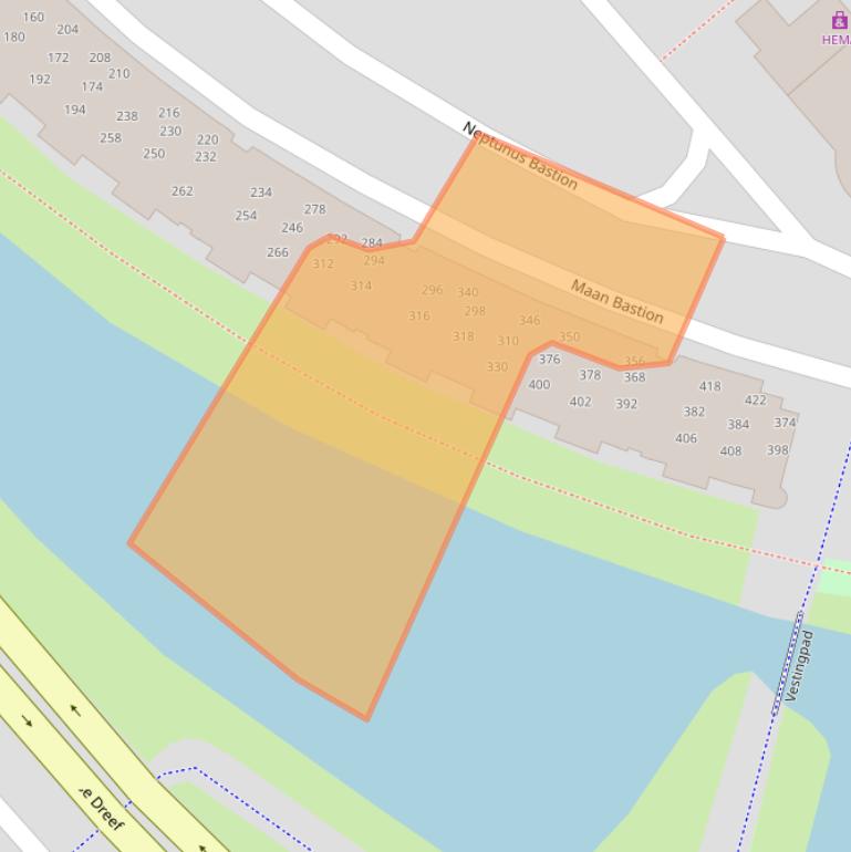 Kaart van postcodegebied 1991RE.