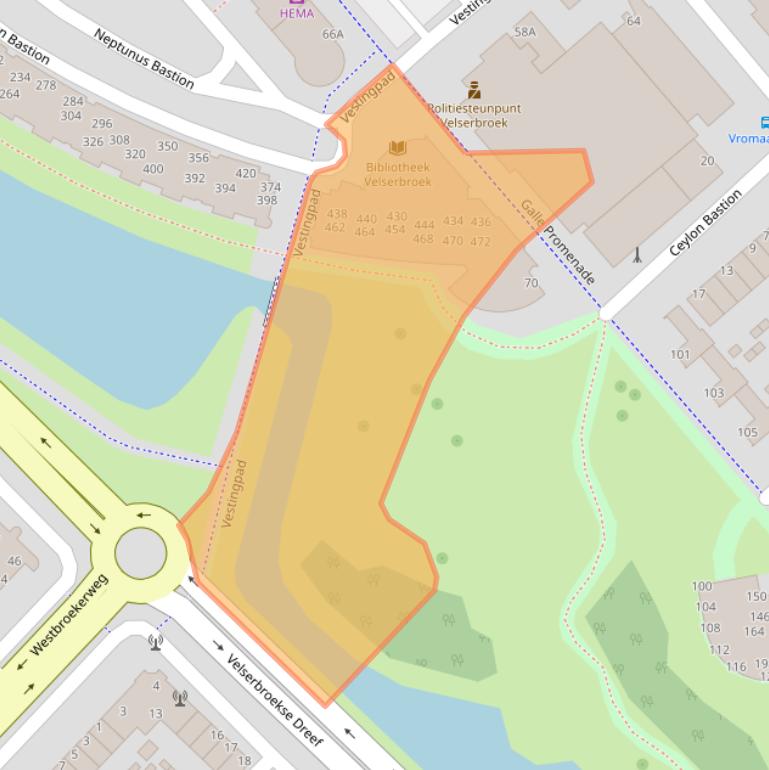 Kaart van postcodegebied 1991RH.