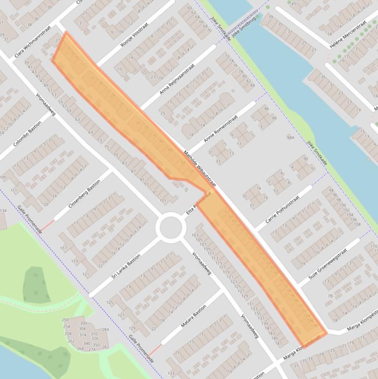 Kaart van postcodegebied 1991RV.