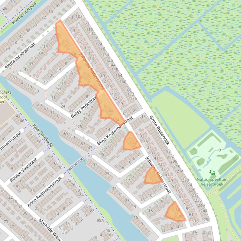 Kaart van postcodegebied 1991TH.