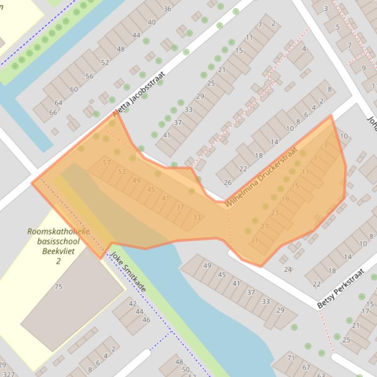 Kaart van postcodegebied 1991TK.