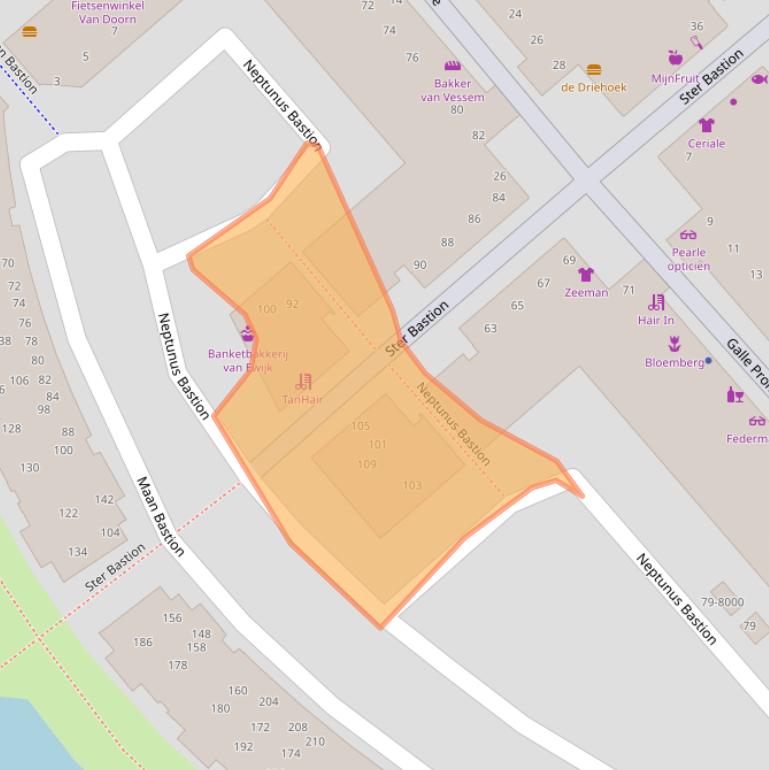 Kaart van postcodegebied 1991WB.