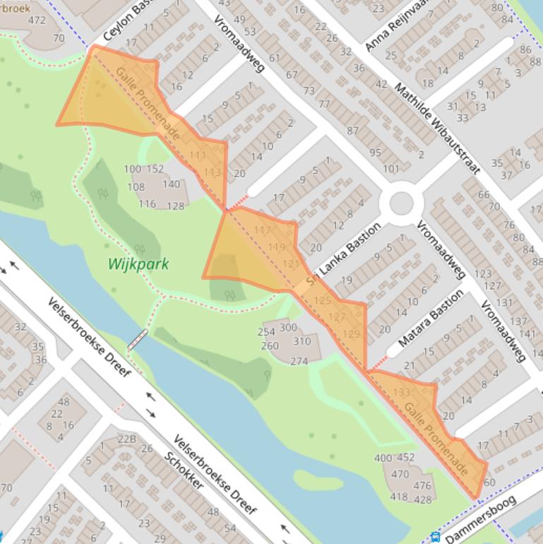 Kaart van postcodegebied 1991WH.