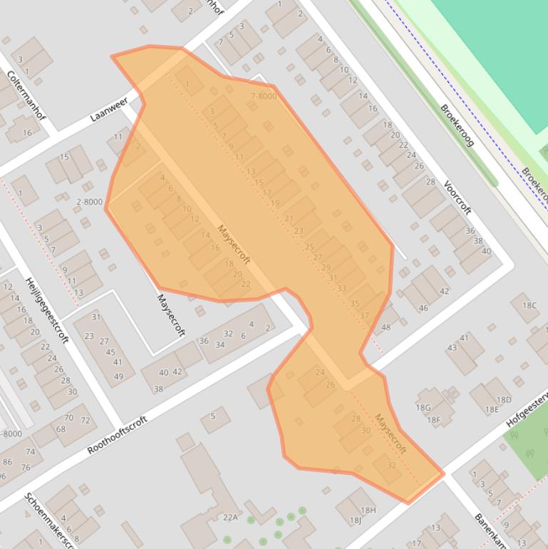 Kaart van postcodegebied 1991ZD.