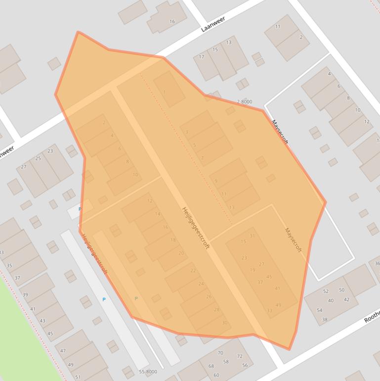 Kaart van postcodegebied 1991ZG.