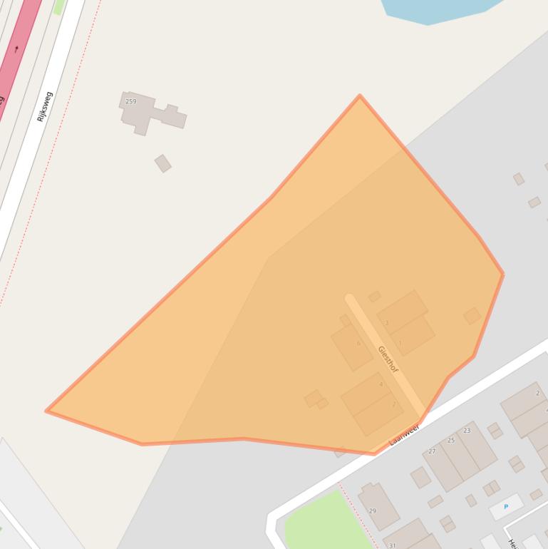 Kaart van postcodegebied 1991ZJ.