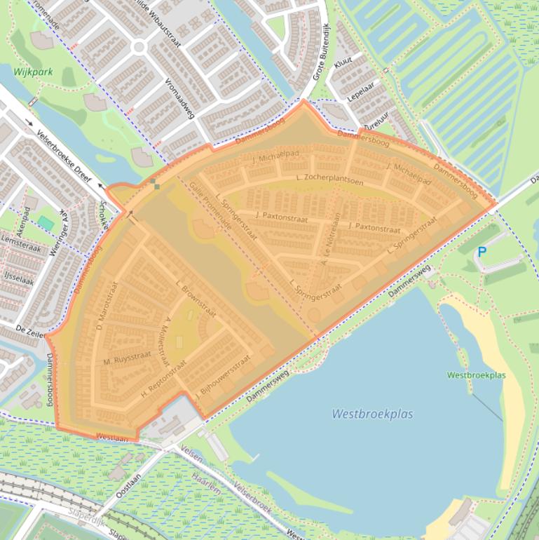 Kaart van postcodegebied 1992.