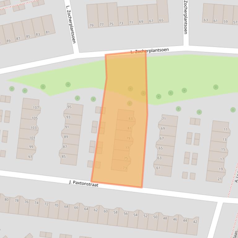 Kaart van postcodegebied 1992BN.