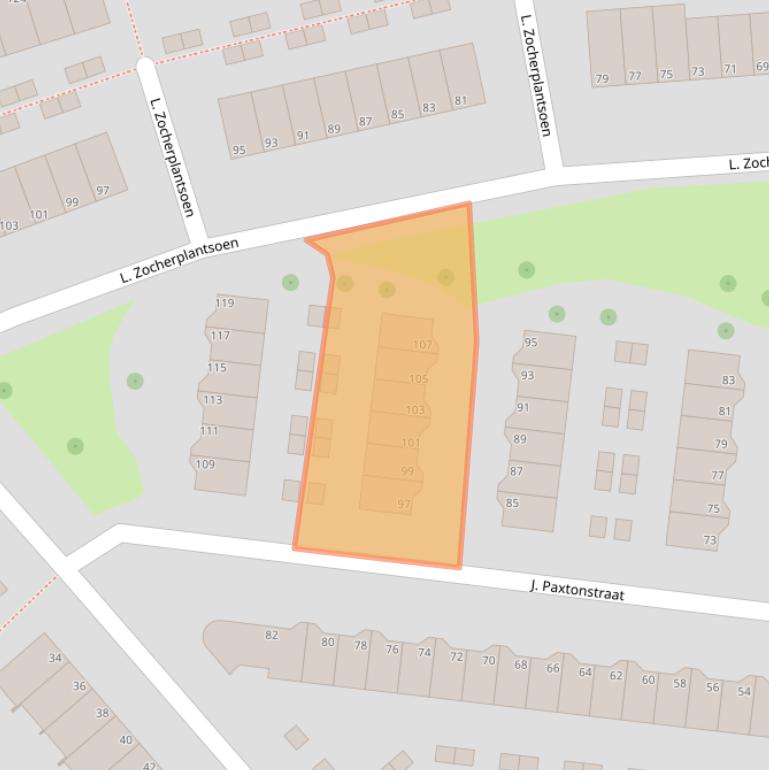 Kaart van postcodegebied 1992BR.