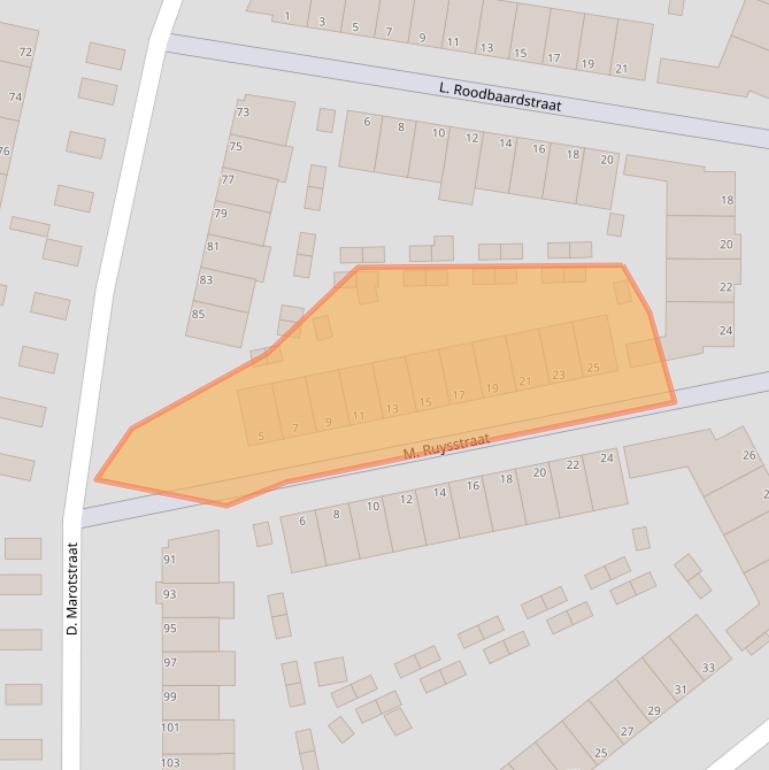 Kaart van postcodegebied 1992HN.