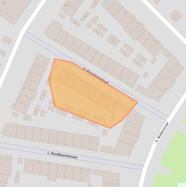 Kaart van postcodegebied 1992HS.