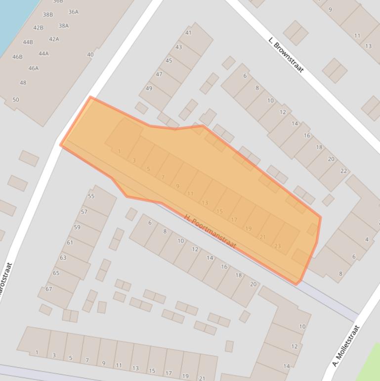 Kaart van postcodegebied 1992HT.