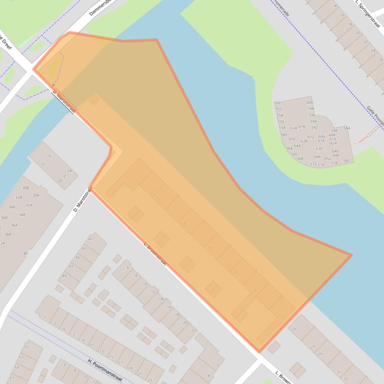 Kaart van postcodegebied 1992HX.