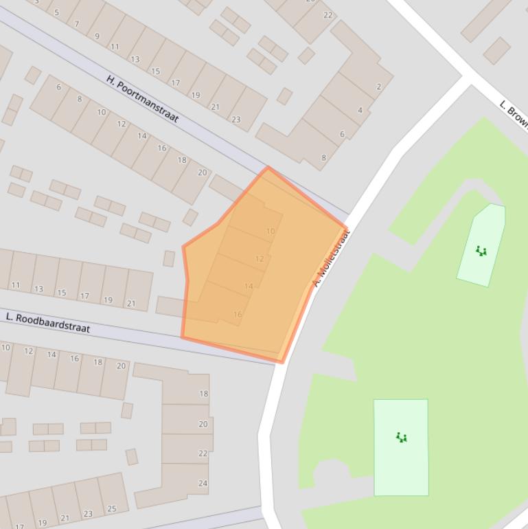 Kaart van postcodegebied 1992JB.