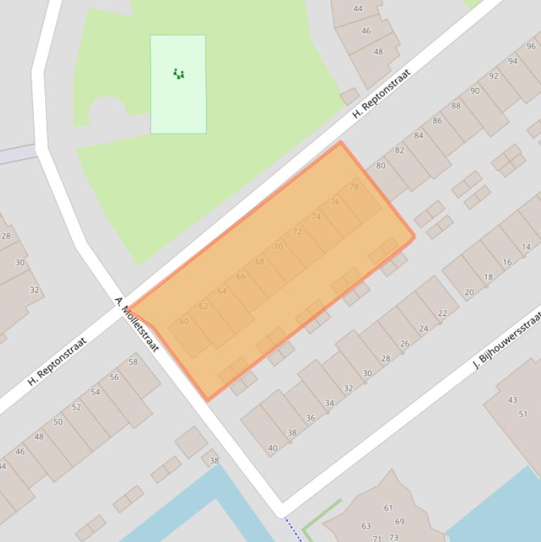 Kaart van postcodegebied 1992JJ.